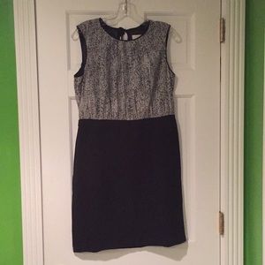 Loft Dress – pattern top and solid black skirt